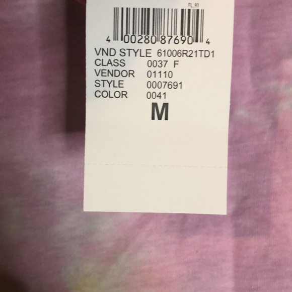 Pastel tie dye smiley boyfriend short sleeve tee - Picture 4 of 5